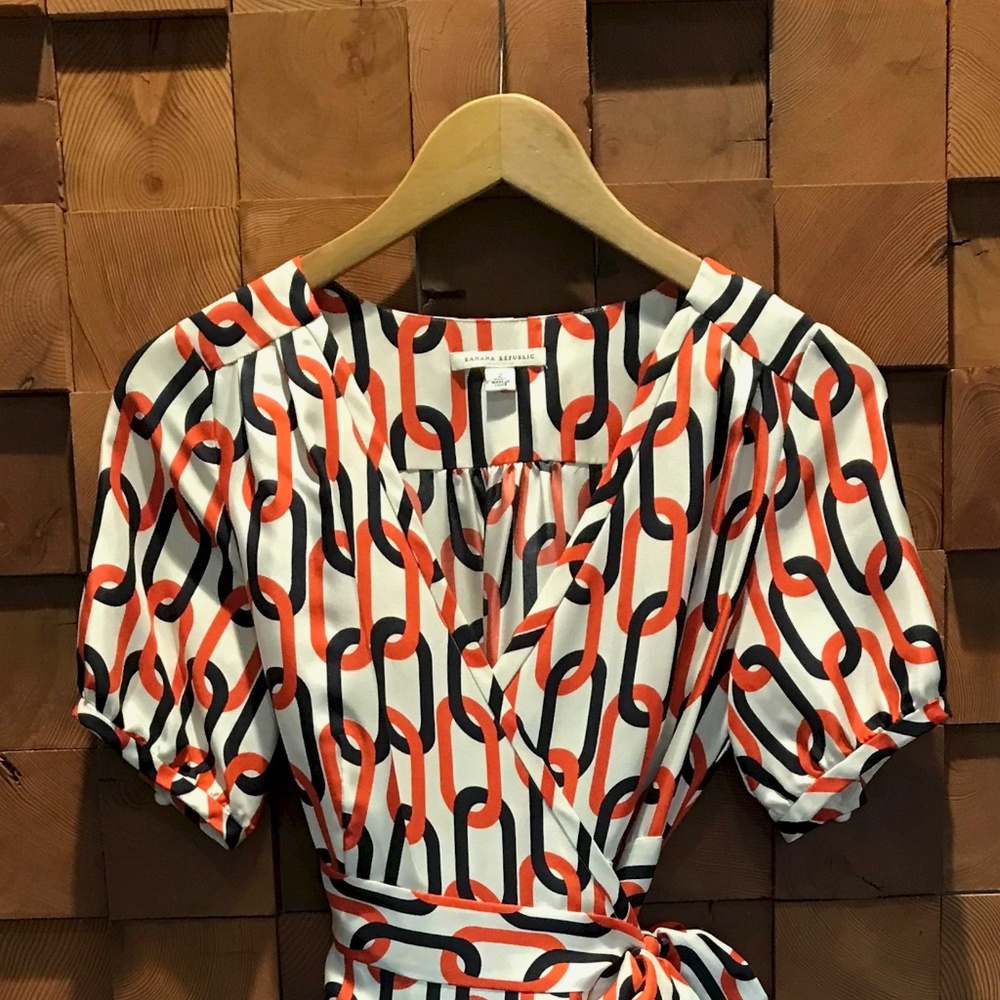 Banana Republic, 4, Satin Wrap Dress
